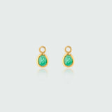 Hampton Emerald & Gold Vermeil Interchangeable Gemstone Drops-Auree Jewellery