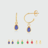Hampton Gold Vermeil Interchangeable Gemstone Earrings-Auree Jewellery