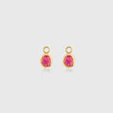Hampton Ruby & Gold Vermeil Interchangeable Gemstone Drops-Auree Jewellery