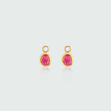 Hampton Ruby & Gold Vermeil Interchangeable Gemstone Drops-Auree Jewellery