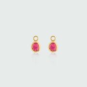 Hampton Ruby & Gold Vermeil Interchangeable Gemstone Drops-Auree Jewellery