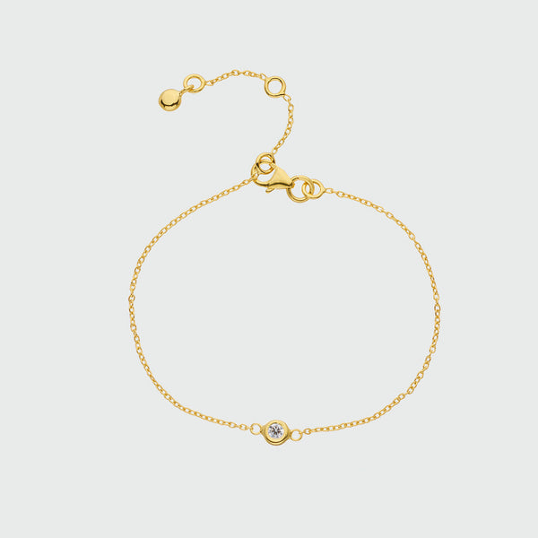 Hampton Moissanite & Gold Vermeil Bracelet-Auree Jewellery