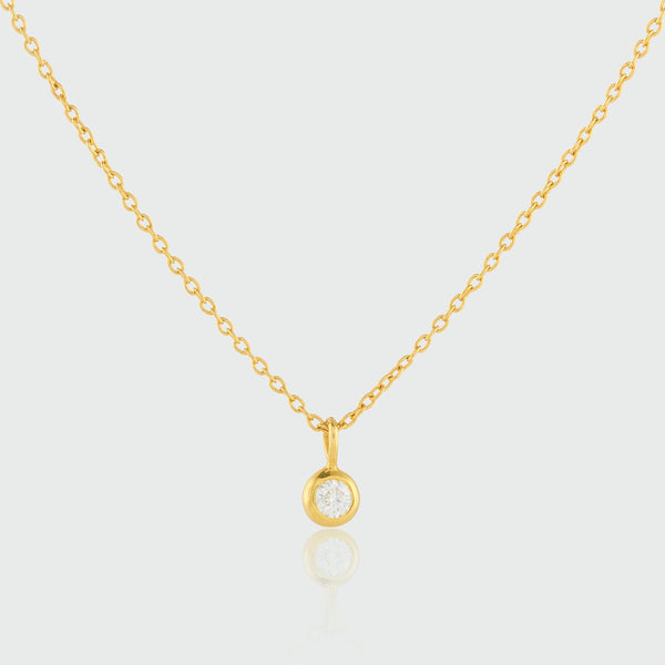 Hampton Moissanite & Gold Vermeil Necklace-Auree Jewellery