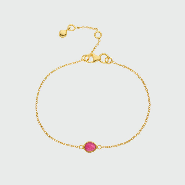 Hampton Ruby & Gold Vermeil Bracelet-Auree Jewellery