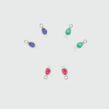 Hampton Emerald & Silver Interchangeable Gemstone Drops-Auree Jewellery