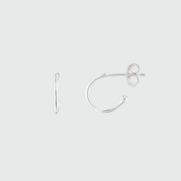 Hampton Sterling Silver Hoop Earrings-Auree Jewellery