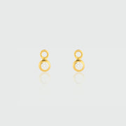 Hampton Moissanite & Gold Vermeil Interchangeable Gemstone Drops-Auree Jewellery