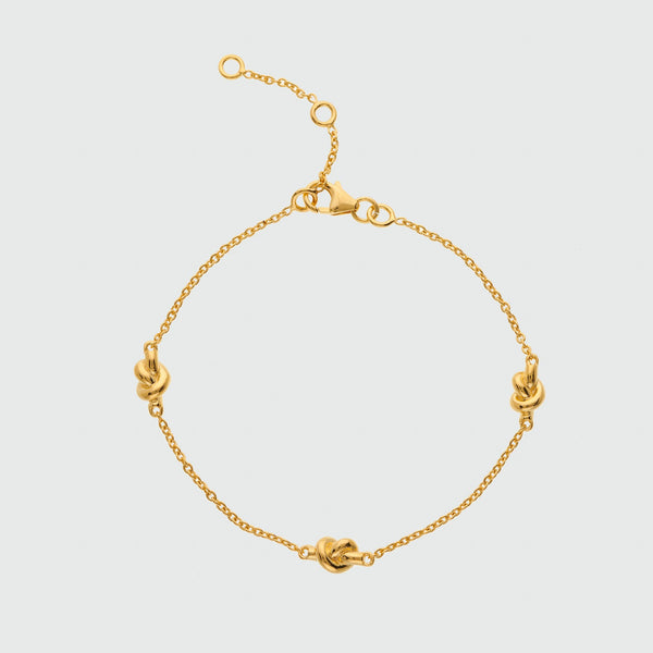 St Ives Gold Vermeil Knot Bracelet-Auree Jewellery