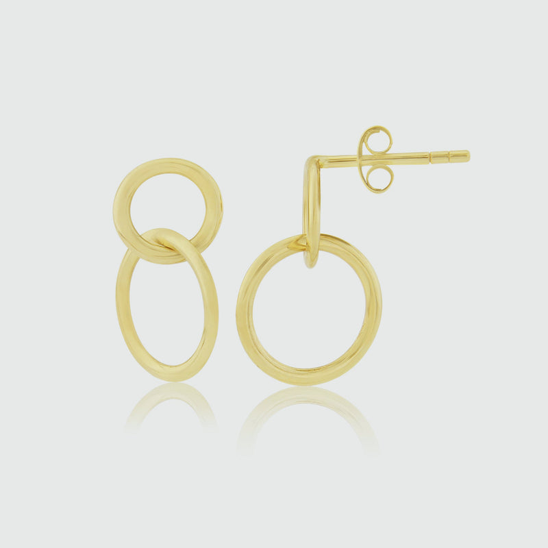 Kelso Yellow Gold Vermeil Earrings-Auree Jewellery