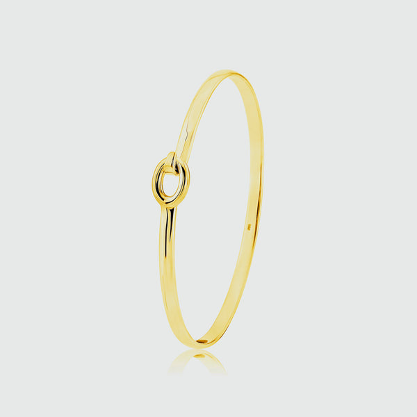 Ledbury Gold Vermeil Hook Bangle-Auree Jewellery