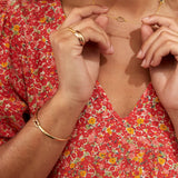 Ledbury Gold Vermeil Hook Bangle-Auree Jewellery