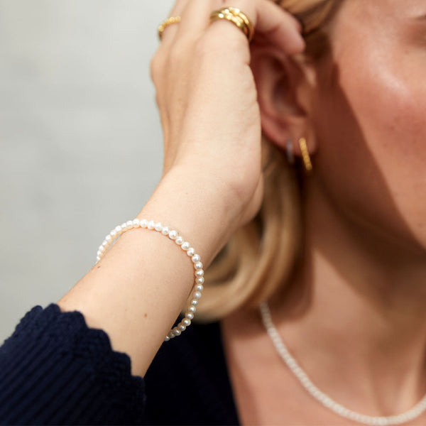 Lexham Freshwater Pearl & Gold Vermeil Bracelet-Auree Jewellery