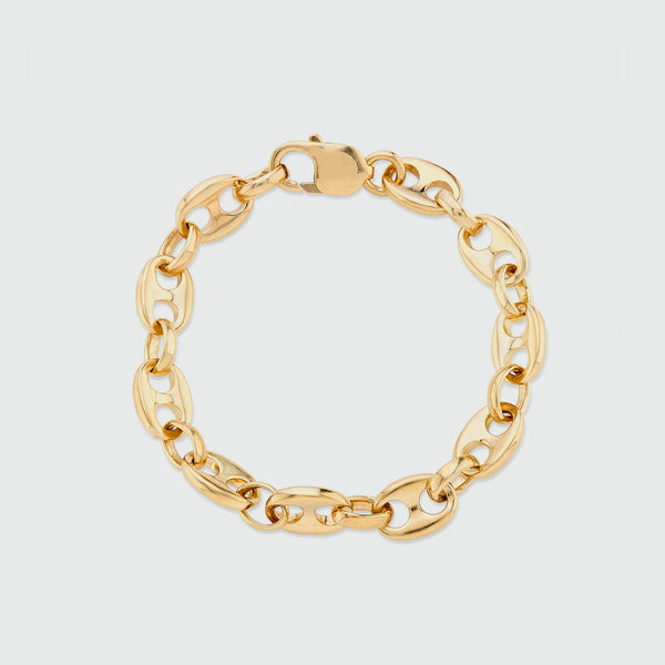 Maddox Gold Vermeil Marina Link Bracelet-Auree Jewellery