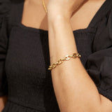 Maddox Gold Vermeil Marina Link Bracelet-Auree Jewellery