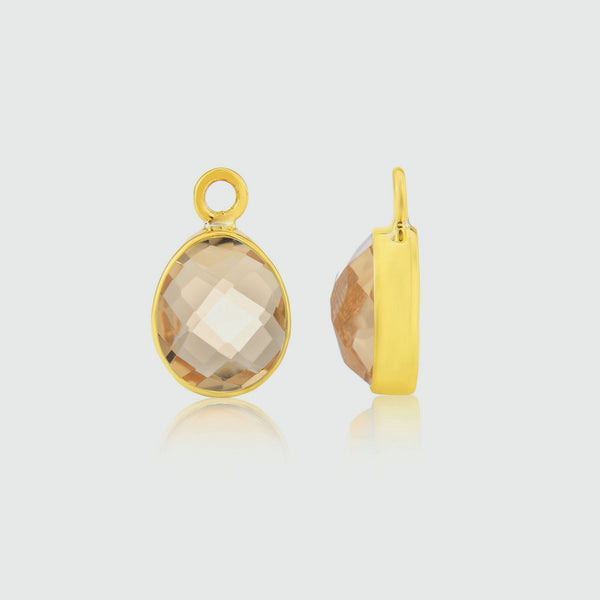 Manhattan Gold & Citrine Interchangeable Gemstone Drops-Auree Jewellery