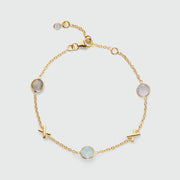 Miramar Multi Gemstone & Gold Vermeil Friendship Bracelet-Auree Jewellery