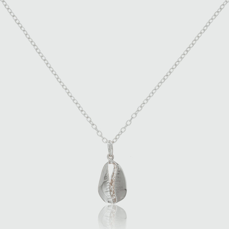 Moka Sterling Silver Cowrie Shell Pendant-Auree Jewellery