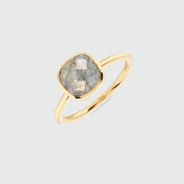 Mondello Labradorite Gold Vermeil Ring-Auree Jewellery