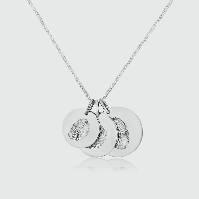 Northcote Sterling Silver Fingerprint Pendant-Auree Jewellery