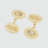 Northcote 9ct Yellow Gold Fingerprint Cufflinks-Auree Jewellery