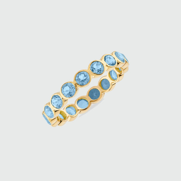 Ortigia Blue Topaz Gold Vermeil Ring-Auree Jewellery