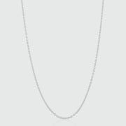 Paddington 9ct White Gold Medium Trace Chain-Auree Jewellery