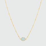 Pollara Moonstone & Gold Vermeil Beaded Necklace-Auree Jewellery