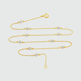 Sofia 18" Yellow Vermeil & Cubic Zirconia Necklace-Auree Jewellery