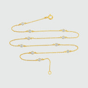 Sofia 18" Yellow Vermeil & Cubic Zirconia Necklace-Auree Jewellery