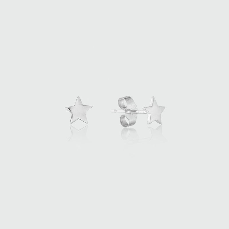 Soho Sterling Silver Mini Star Stud Earrings-Auree Jewellery