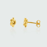 St Ives Gold Vermeil Knot Stud Earrings-Auree Jewellery