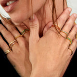 Ortigia Fuschia Pink Chalcedony Gold Vermeil Ring-Auree Jewellery