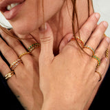 Ortigia Amethyst Gold Vermeil Ring-Auree Jewellery