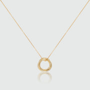 Knightsbridge Yellow Gold Vermeil Russian Wedding Ring Necklace-Auree Jewellery