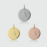 Pre-Engraved 9ct Gold Disc Pendants (No Chain)-Auree Jewellery