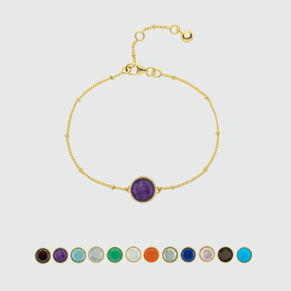 Barcelona Birthstone Gold Vermeil Bracelet-Auree Jewellery