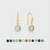 Barcelona Gold Vermeil Birthstone Hook Earrings-Auree Jewellery