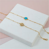 Barcelona December Turquoise Birthstone Bracelet-Auree Jewellery