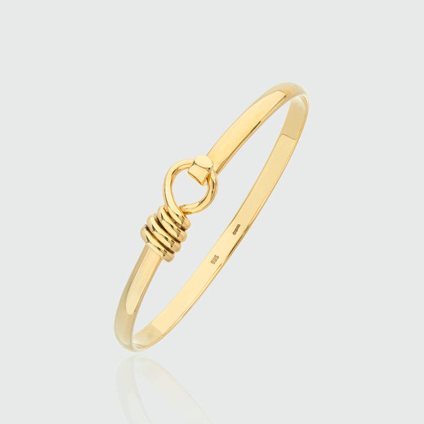 Bayswater Gold Vermeil Rope Bangle-Auree Jewellery