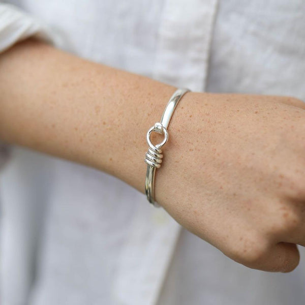 Bayswater Solid Sterling Silver Rope Bangle-Auree Jewellery