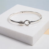 Bayswater Solid Sterling Silver Rope Bangle-Auree Jewellery