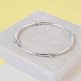 Burnsall Sterling Silver Knot Bangle-Auree Jewellery