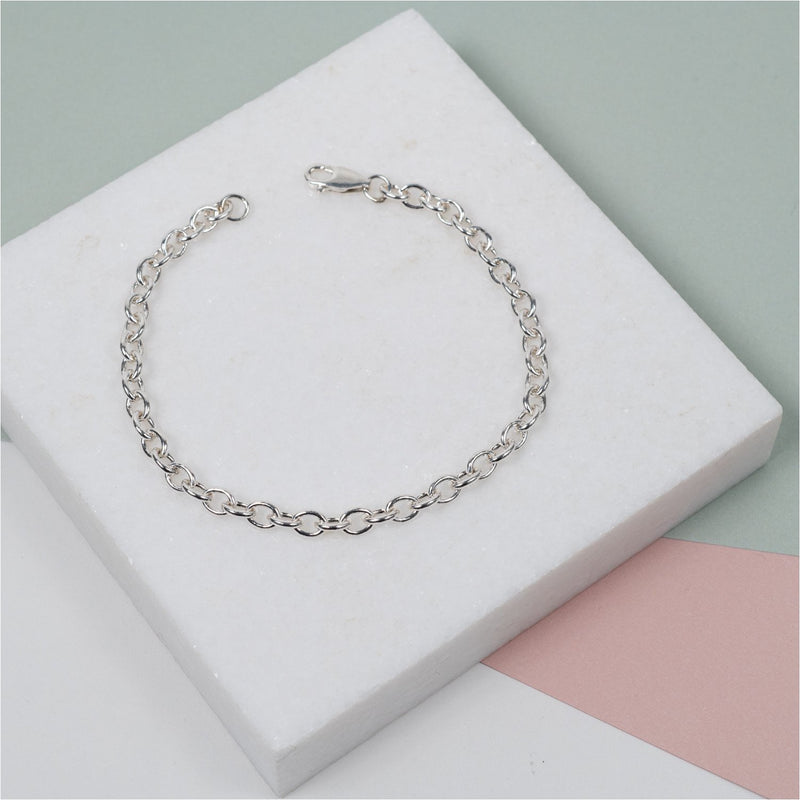 Callow Sterling Silver Trace Link Bracelet-Auree Jewellery