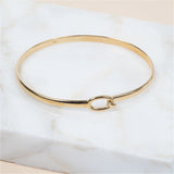 Ledbury Gold Vermeil Hook Bangle-Auree Jewellery