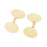 Grafton 9ct Yellow Gold Oval Cufflinks-Auree Jewellery