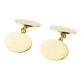 Grafton 9ct Yellow Gold Oval Cufflinks-Auree Jewellery