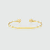 Curzon Gold Vermeil Torque Bangle-Auree Jewellery
