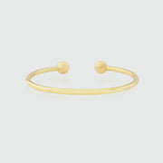 Curzon Gold Vermeil Torque Bangle-Auree Jewellery
