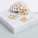 Alhambra Micro Twisted Gold Vermeil Hoop Earrings-Auree Jewellery