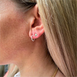 Alhambra Micro Twisted Sterling Silver Hoop Earrings-Auree Jewellery